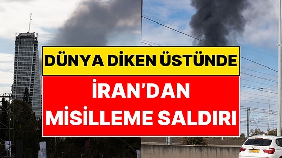 İsrail, ABD, İran Saldırısından Yeni Görüntüler! İran Misilleme Füzelerini Attı