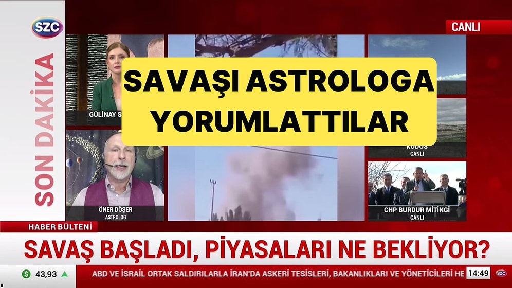 Sözcü TV'nin İran'a Yapılan Saldırı Sonrası Başlayan Savaşı Astrologa Yorumlatması Tepki Çekti