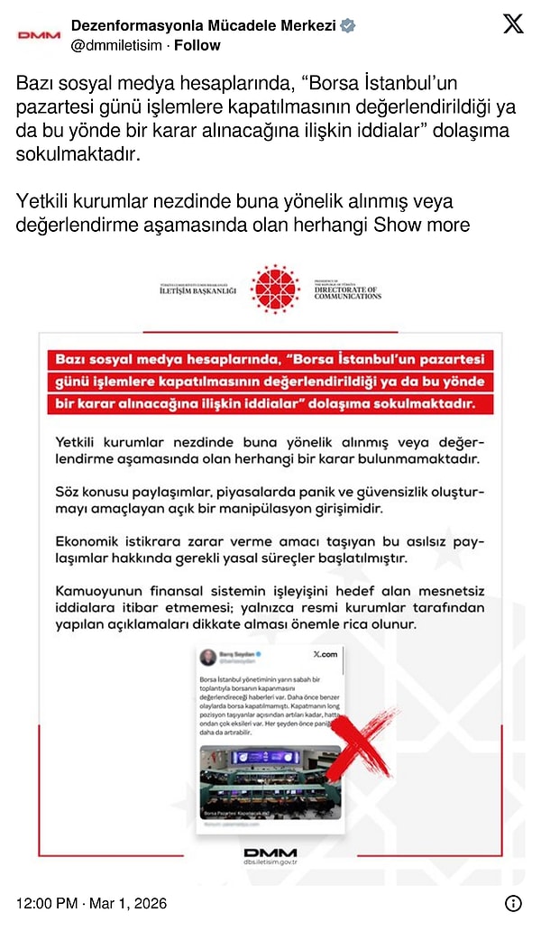 DMM'nin açıklaması 👇