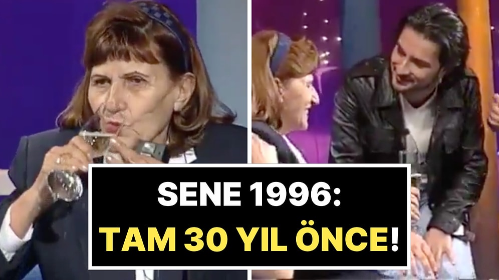 Tarkan'ın 1996'da Hülya Avşar'ın Programında 63 Yaşındaki Hayranıyla Şampanya İçtiği Anlar Gündem Oldu