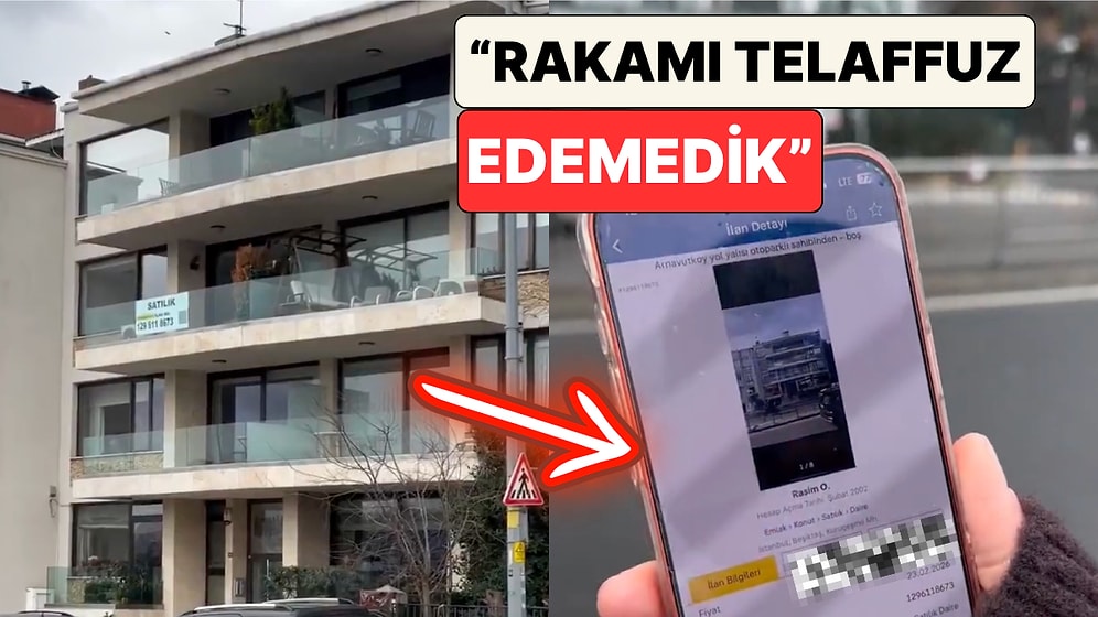 Arnavutköy Sahilde “Satılık” İlanını Gördükleri Evin Fiyatını Gören Gençler Sayıyı Telaffuz Edemedi