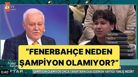 Nihat Hatiopoğlu'na "Dualara Rağmen Fenerbahçe Neden Şampiyon Olamıyor?" Diye Soruldu