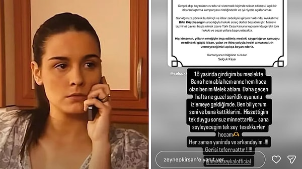 Melek Baykal'ın kendisine tokat attığı iddia edilen Zeynep Dörtkardeşler'den de destek paylaşımı geldi.