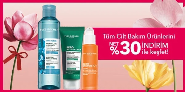 Yves Rocher sevenlere müjde: Tüm ürünlerde NET %30 indirim!