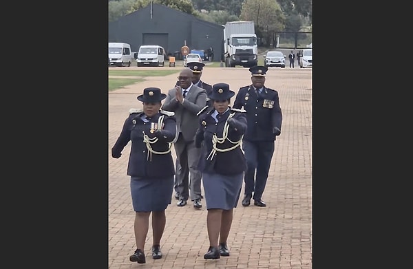 These kinds of marches are particularly prevalent in ceremonies of the South African Police Service (SAPS), becoming a significant component of the local ceremonial culture there.