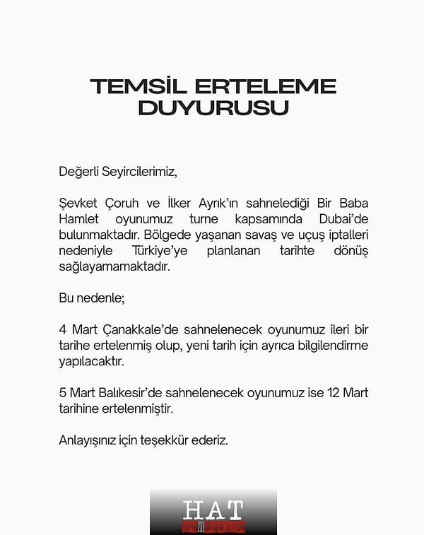 The following statements were also included in the second share: