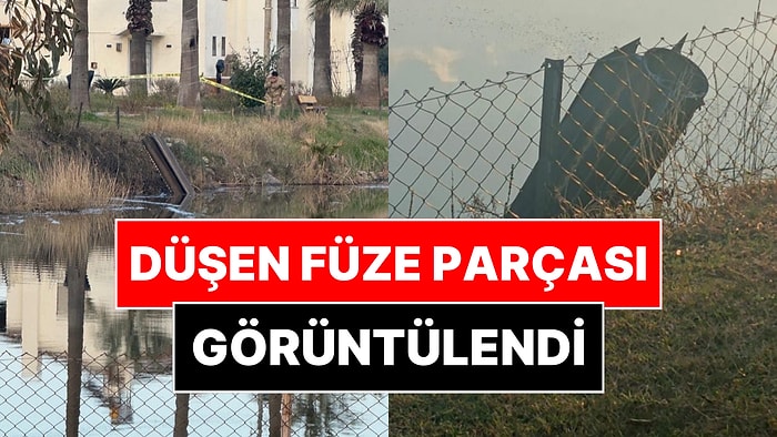 Hatay'da Düşen Füze Parçasının Görüntüleri Ortaya Çıktı