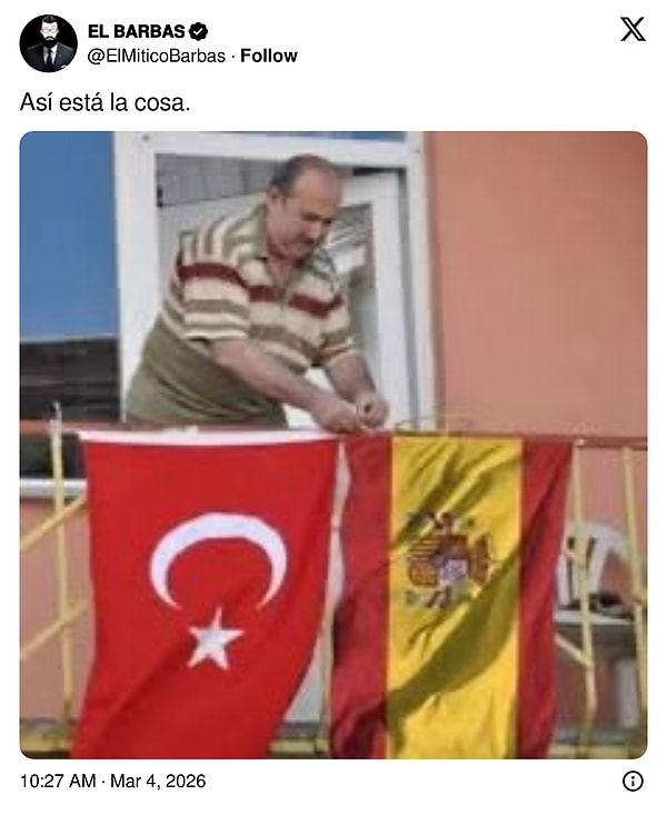Hatta bu durum İspanya timeline'ında bile gündem oldu!