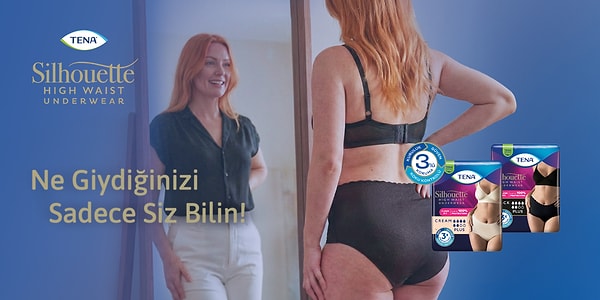 TENA Silhouette Plus Yüksek Bel Emici Külot sıradan bir emici külottan çok daha fazlası!