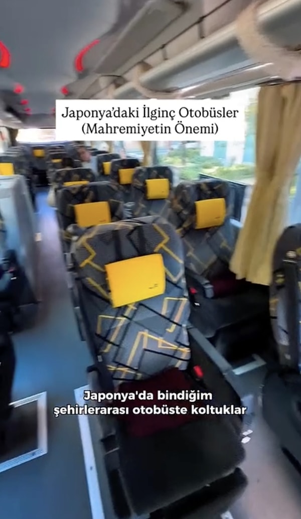 Otobüsler Türkiye’de alışık olduğumuz düzenden çok farklı.