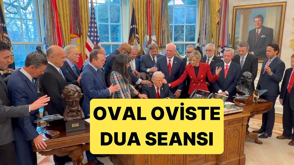 Trump İçin Seferber Oldular: Oval Ofis'te El Ele Tutuşup 'Lütuf ve Bereket' İstedikleri O Anlar!