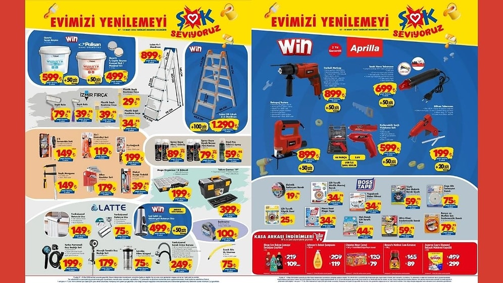 ŞOK'a Yapı Market Ürünleri Geliyor! 7 Mart 2026 ŞOK Aktüel Ürünler Kataloğu