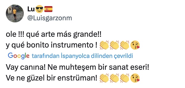 Spanish friends on the timeline greatly appreciated the performance.