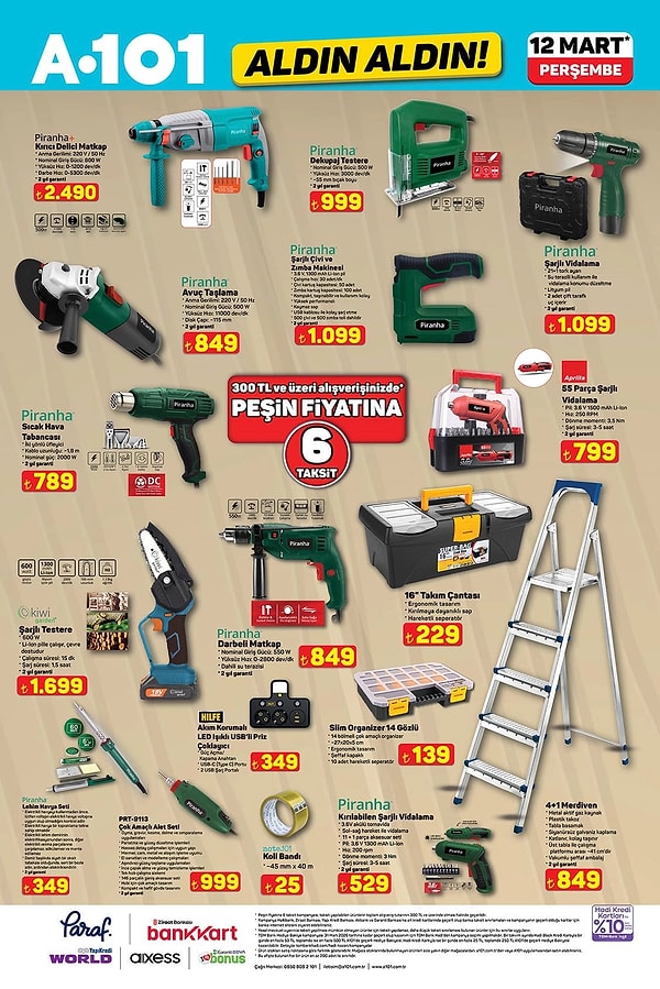 Piranha Kırıcı Delici Matkap 2.490 TL