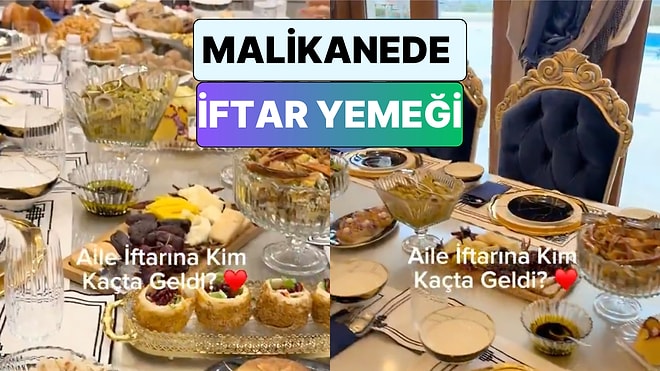 Lüks Mekanlardaki İftar Menülerinden Sonra Bir Kadın Malikanedeki İftar Yemeğini Paylaştı
