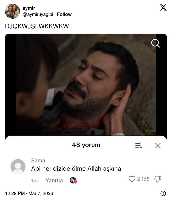 7. Kendisi de çok şaşkın bu duruma.