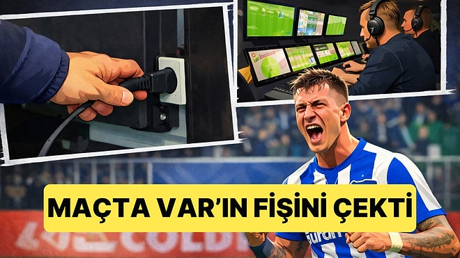 Preußen Münster-Hertha Berlin Maçında Bir Taraftar VAR Monitörünün Fişini Çekti