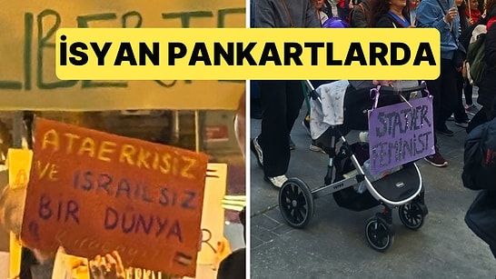 8 Mart Feminist Gece Yürüyüşünde İsyanı Sloganlar ve Pankartlar Anlattı