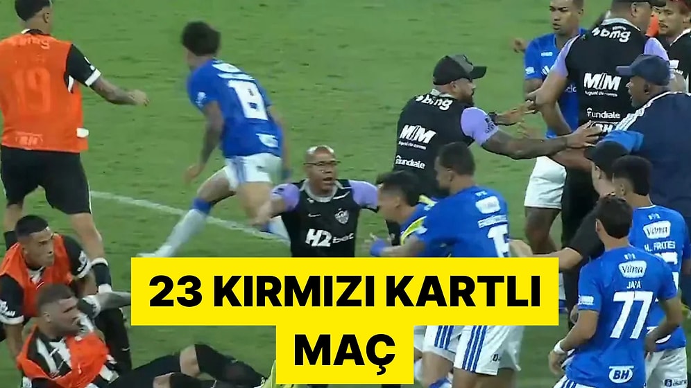 Brezilya'da Oynanan Cruzeiro Atletico Mineiro Maçında Ufak Çaplı Bir Meydan Savaşı Çıktı