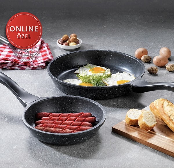 Mutfakta şeflere özel: Schafer Famos Granit Döküm Tava Seti!