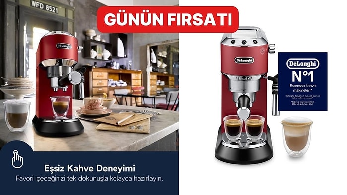 Kahve Tutkunları Buraya! Kalitesiyle Öne Çıkan DeLonghi Dedica Manuel Espresso Makinesi İndirimde!