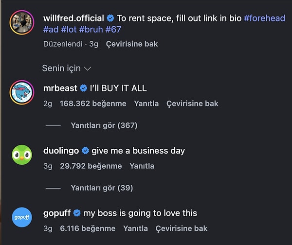 Kendisine isim yapmış şirketlerden de teklif geldi.