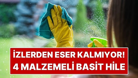 İzi Kireci Yok Ediyor! Camları İz Bırakmadan Parlatan 4 Malzemeli Karışım