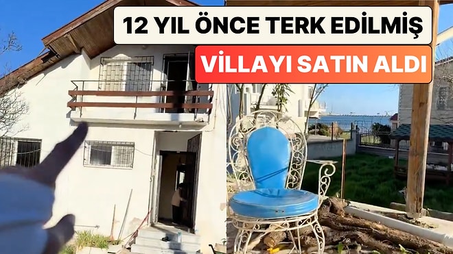 Yıllar Önce Terk Edilmiş Denize 10 Metre Bir Evi Alan Kadın Evin İçini ve Evden Çıkan Eşyaları Gösterdi