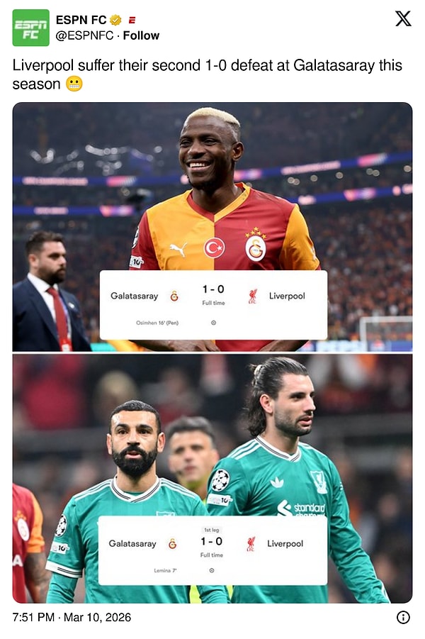 ESPN, Liverpool'un İstanbul lanetine değindi.