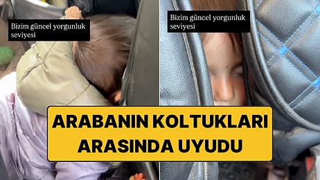 Dünyanın En Tatlı Uykusu: Arabanın Ön Koltukları Arasında Uyuyakalan Çocuk!