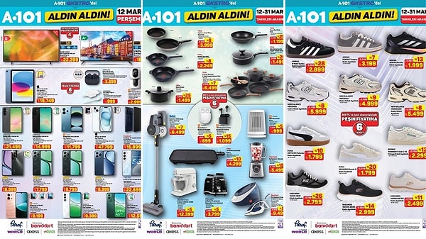 A101'e İndirimli Spor Ayakkabılar Geliyor! 12 Mart 2026 A101 İnternete Özel Aldın Aldın Kataloğu