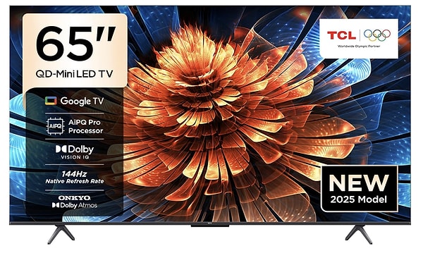 Oyun odasının dev ekranı: TCL 65 inç Mini LED Google TV!