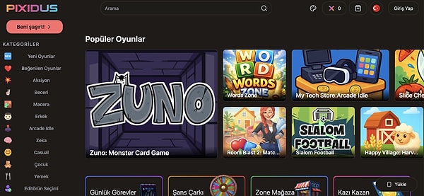 Her Zevke Hitap Eden Dev Oyun Kütüphanesi