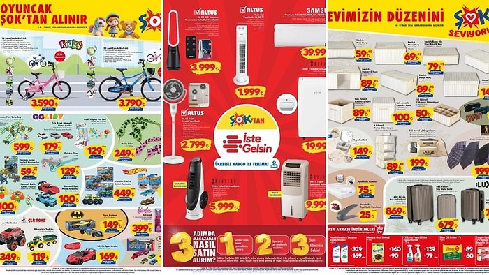 ŞOK'a Valiz Seti Geliyor! 14 Mart 2026 ŞOK Aktüel Ürünler Kataloğu