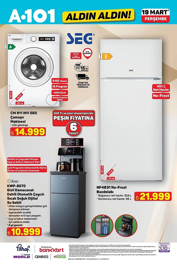 Kiwi Gizli Damacanalı Dahili Otomatik Çaycılı Sıcak Soğuk Dijital Su Sebili 10.999 TL