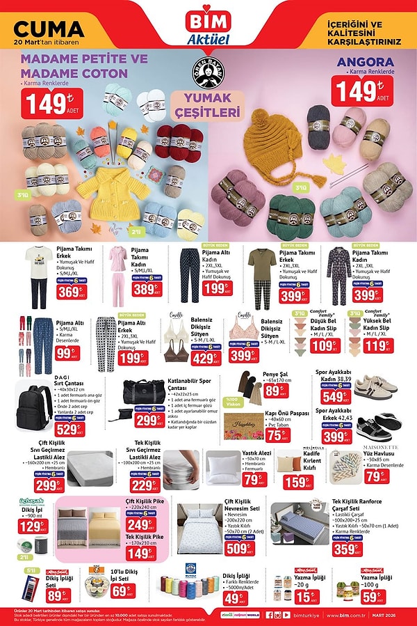 Yumak Çeşitleri 149 TL