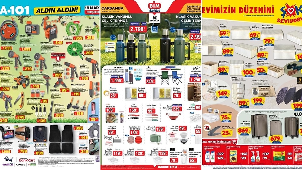 İndirim Günleri Başlıyor! 14 - 20 Mart Haftasında A101 ve BİM Aktüel Ürünler Listesinde Ne Var?