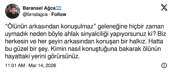 "Neden böyle ahlak sinyalciliği yapıyorsunuz ki?"