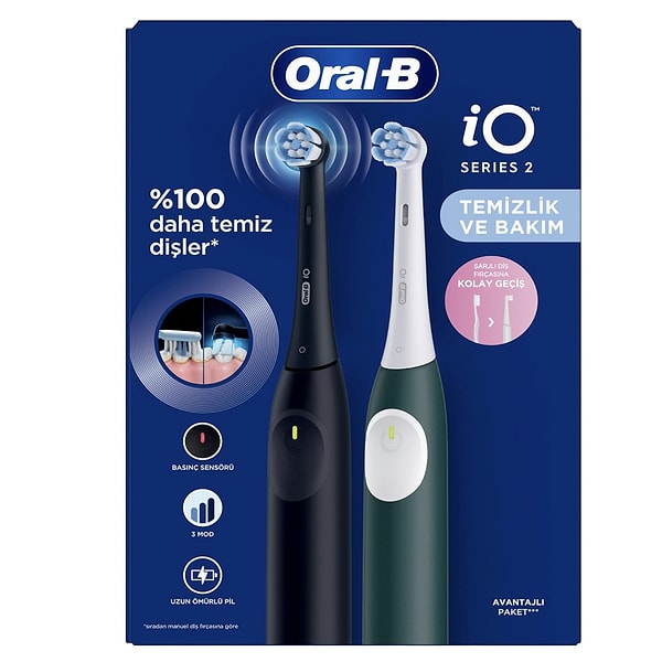 Birlikte daha parlak gülüşler: Oral-B iO 2 Şarjlı Diş Fırçası Seti!