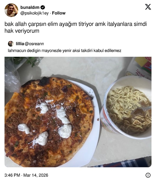Nereden aklına geldi bu?