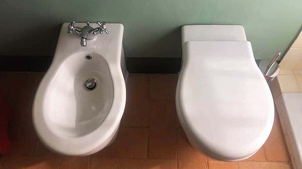 So, a single individual is using both toilets, one after the other.