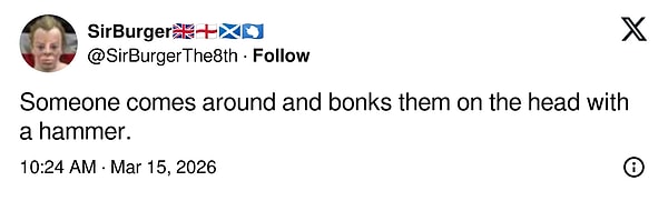 "Biri gelip kafalarına çekiçle vuruyor."