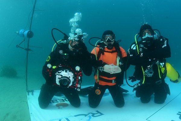 Suyun altında 7 metrede yaşam mücadelesi verildi