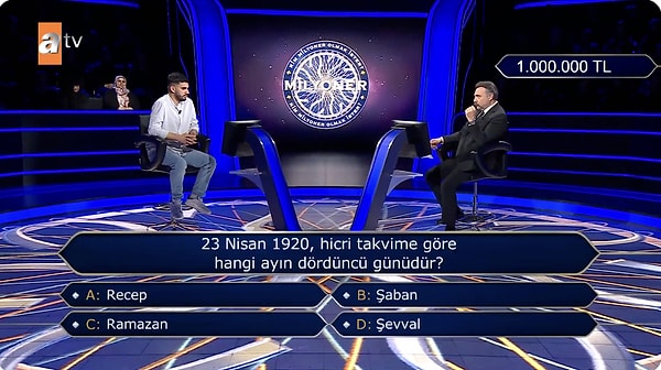 Kim Milyoner Olmak İster'in dün akşam yayınlanan bölümüne 1 milyon TL'lik soru damga vurdu.