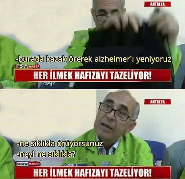 Örgü yaparak Alzheimer'ı yenen vatandaş...
