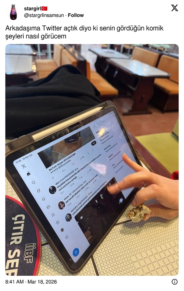 Tabletten o keyfi alamaz.