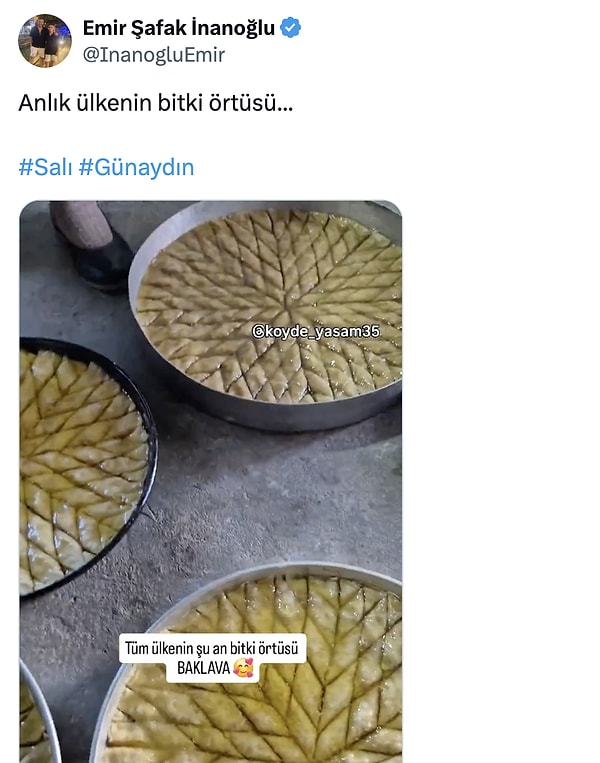 Bir X kullanıcısı hazırlıkları paylaştı...