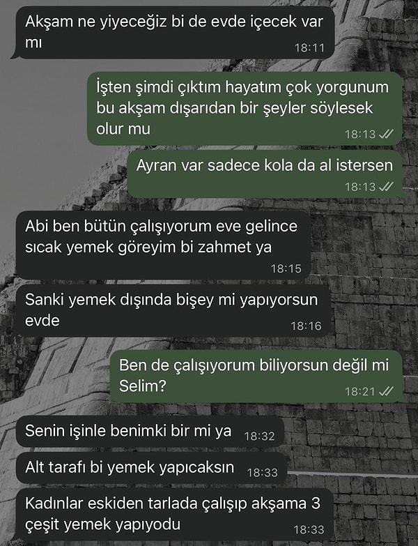 Paylaşılan diyalog şöyle;