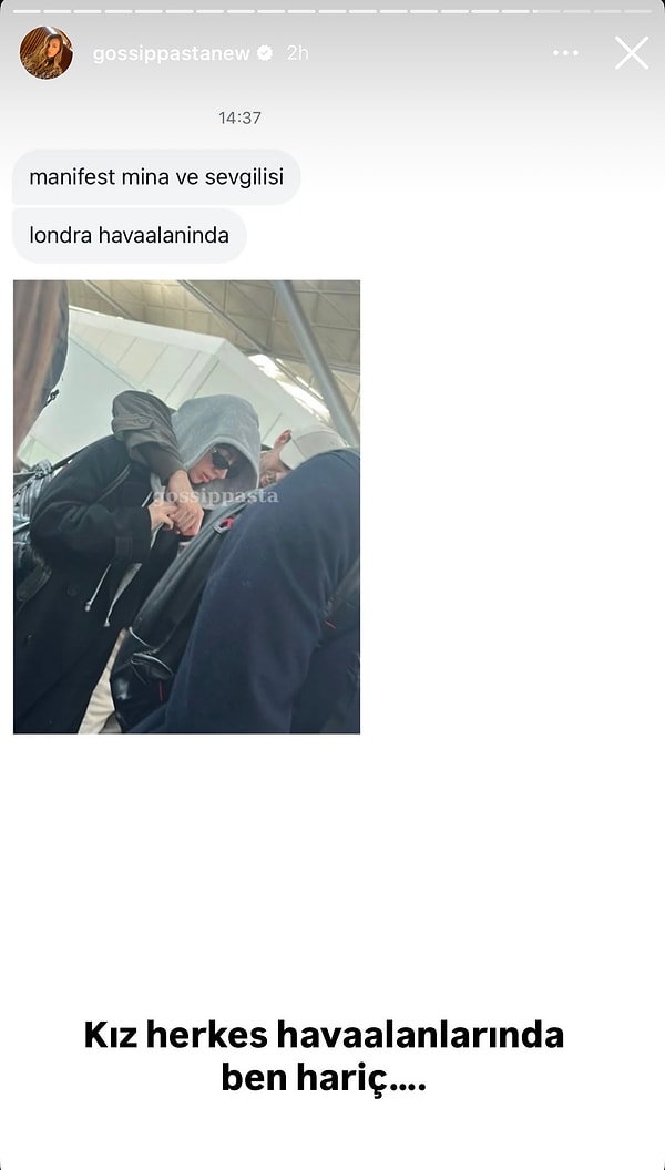 İddialara göre Mina Solak, yeni sevgilisiyle birlikte Londra’ya giderken havaalanında görüntülendi.