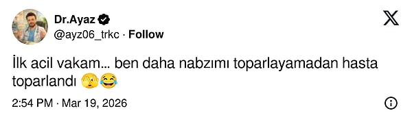 5. İlk şok, ilk hasta, ilk heyecan.